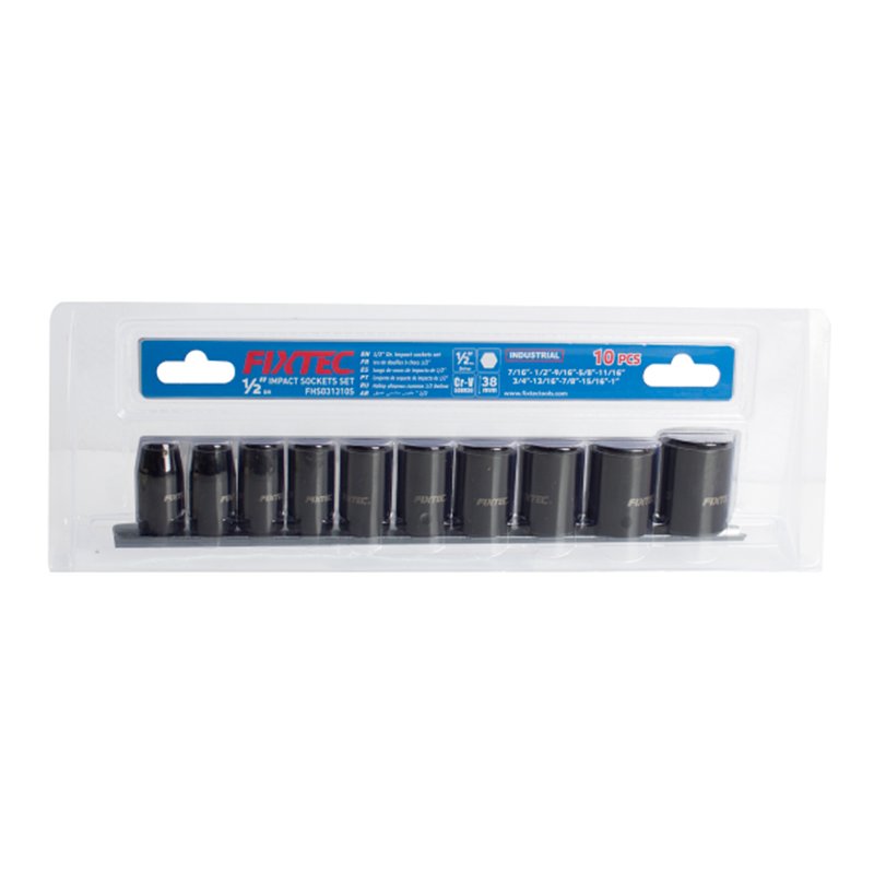 [FHS031310S] Fixtec 10pcs Impact Socket Set