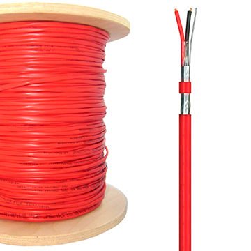 [FIRE12mm500m] Chorus Fire Alarm Cable 2*1.2mm CU with AL Foil & TC Drain Wire, OD: 6.8mm, 5...