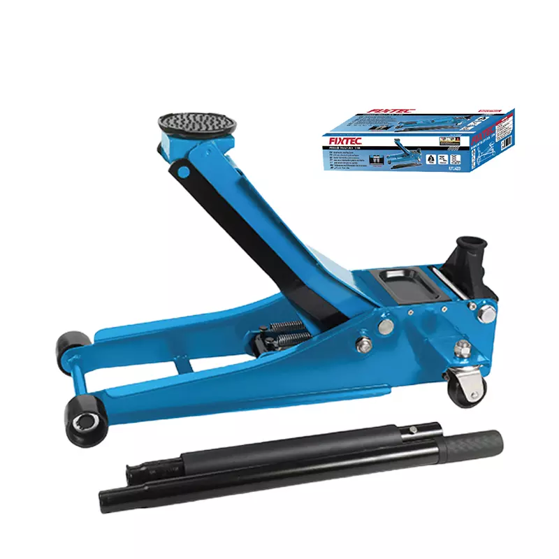 FIXTEC HYDRAULIC TROLLEY JACKS 3TON DUAL PUMP