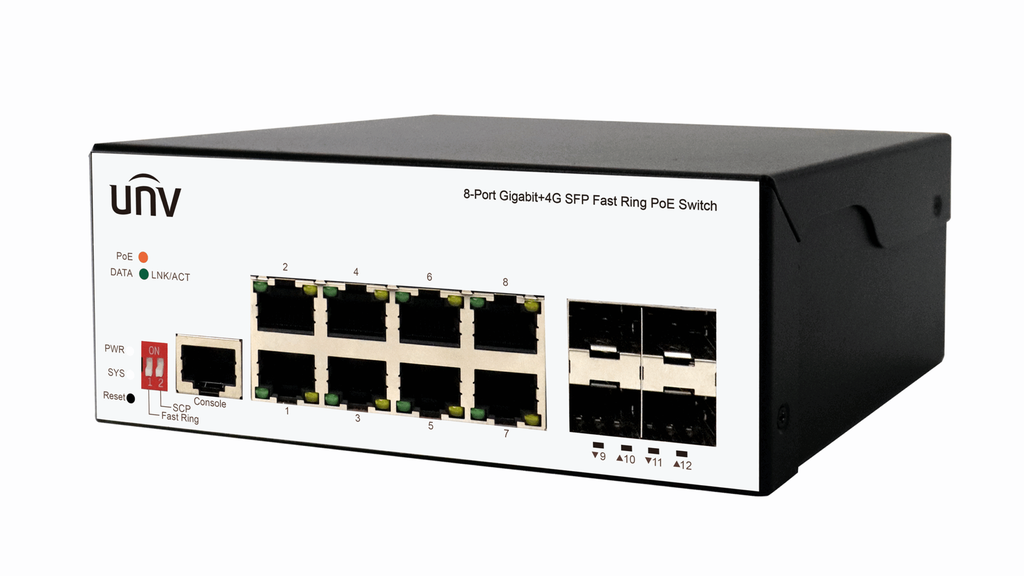 UNV Industrial POE Switch 8 Ports POE (Bundled with Power Adaptor)