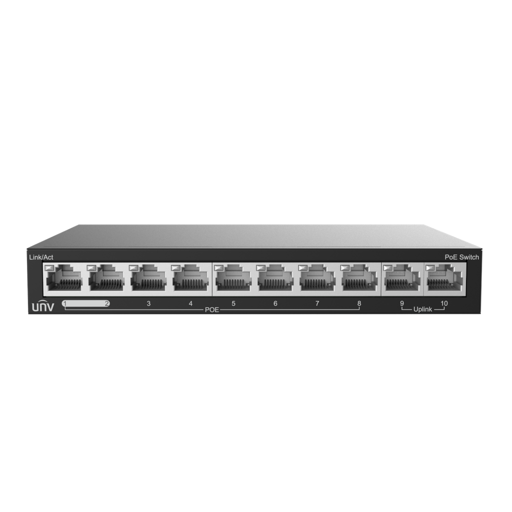 [NSW2020-10T-POE-IN] Unmanaged CCTV Switch(PoE)10×100Mbps network ports, including 8 PoE ports