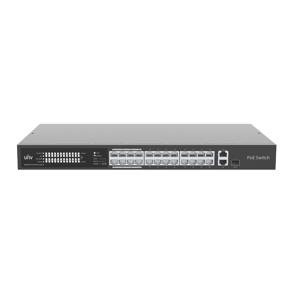 [NSW2020-24T1GT1GC-POE-IN] UNV 24 Ports 10/100 Unmanaged Ethernet Switch(PoE) 1 Gigabit Combo Uplink Port