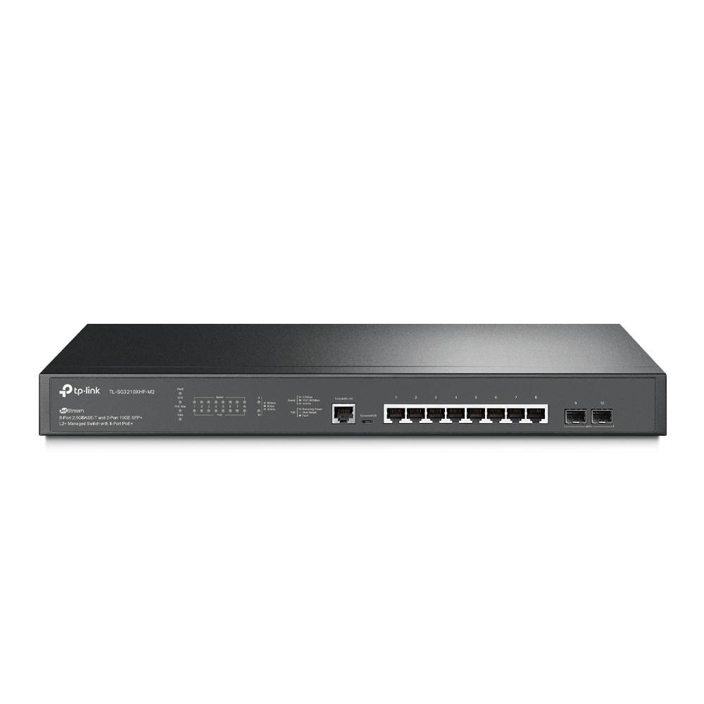 [SG3210XHP-M2] JetStream 8-Port 2.5GBASE-T POE+ and 2-Port 10GE SFP+ L2+ Managed Switch