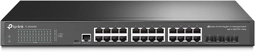 Omada 24-Port Gigabit L2+ Managed Switch with 4 10GE SFP+ Slots