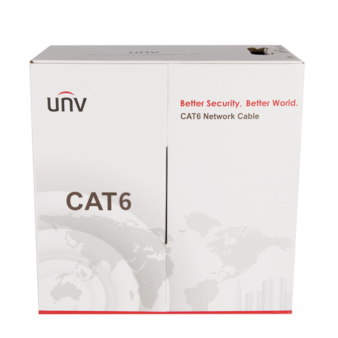 [CAB-LC3100B-CCA-IN] UNV Cat6 UTP 305m-4P*0.56mm(23AWG)-CCA-indoor PVC-white- Fluke Test 90m