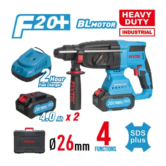[FCRH2601-42] Fixtec 20V Li-ion Brushless Rotary Hammer Kit