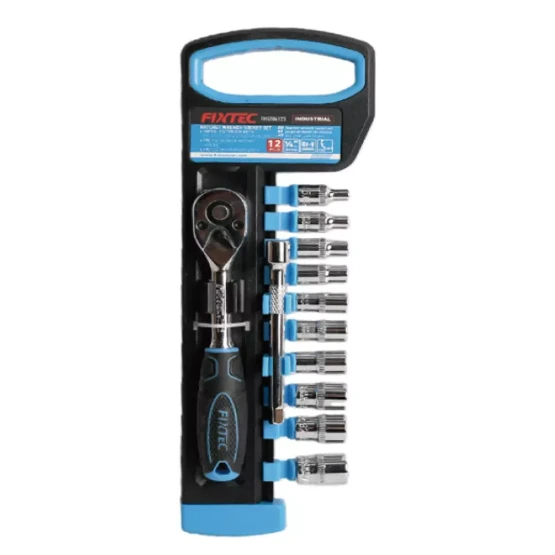 [FHST0612S] Fixtec 12Pcs 1/4" Ratchet Wrench with SAE
