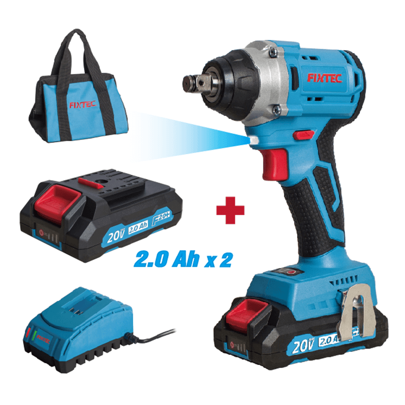 [FCIW400LX-2] Fixtec 20V LI-ON Brushless Impact Wrench Set (Battery Included) Clearance - N...
